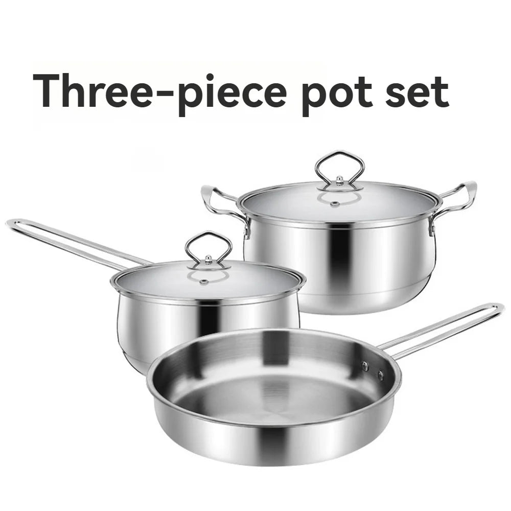 Stainless Steel Pots and Pans Kitchen Cookware Set