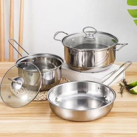 Stainless Steel Pots and Pans Kitchen Cookware Set