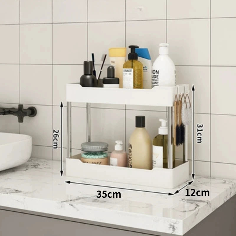 Storage Cart Trolley - Vertical Shelf Kitchen Rolling Cart