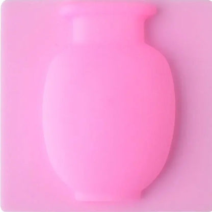 Sucker Silicone Flower Vase Office Home Decoration