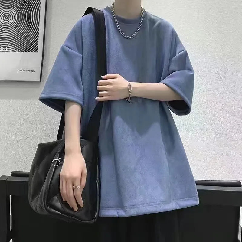 Summer Half Sleeve Loose Fit Men's Round Neck T Shirts