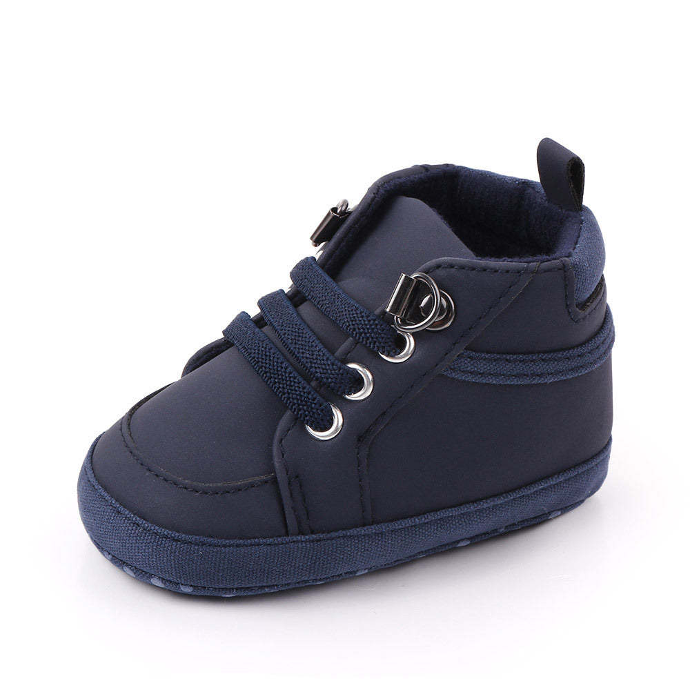 Newborn Baby Boy Leather Cotton Non-slip Soft-sole Infant Shoes