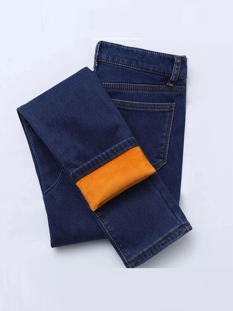 Thick Stretch Skinny Jeans for Winter