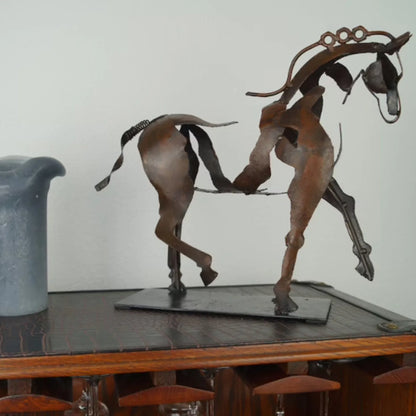 Three-dimensional LED Metal Horse Sculpture