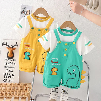 Toddler 2PCS Summer Cartoon Print Set