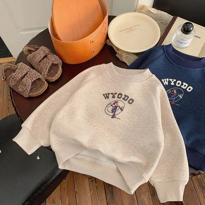 Toddler's Long Sleeve O-Neck Cute Sweaters