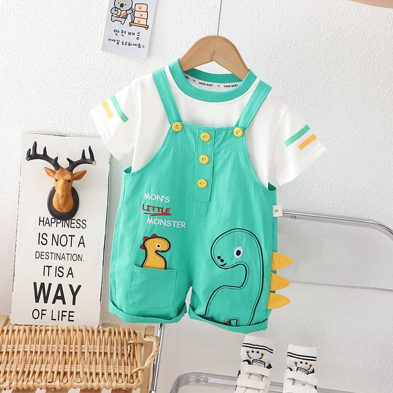Toddler 2PCS Summer Cartoon Print Set