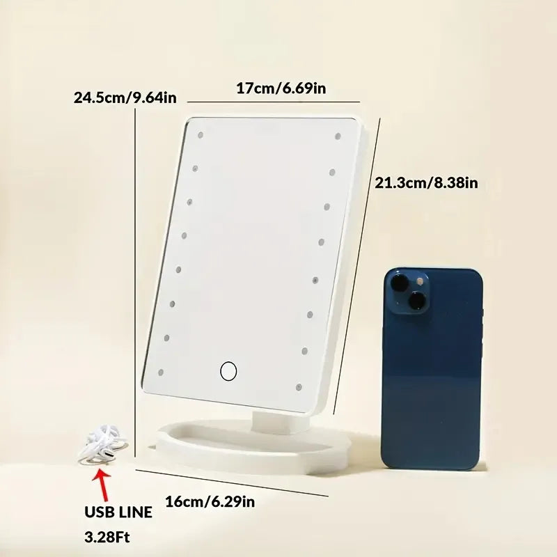 Touch Screen Lighted Makeup Mirror 