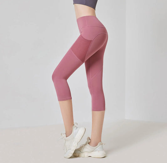 3/4 Sports Pants with Side Pockets for Women