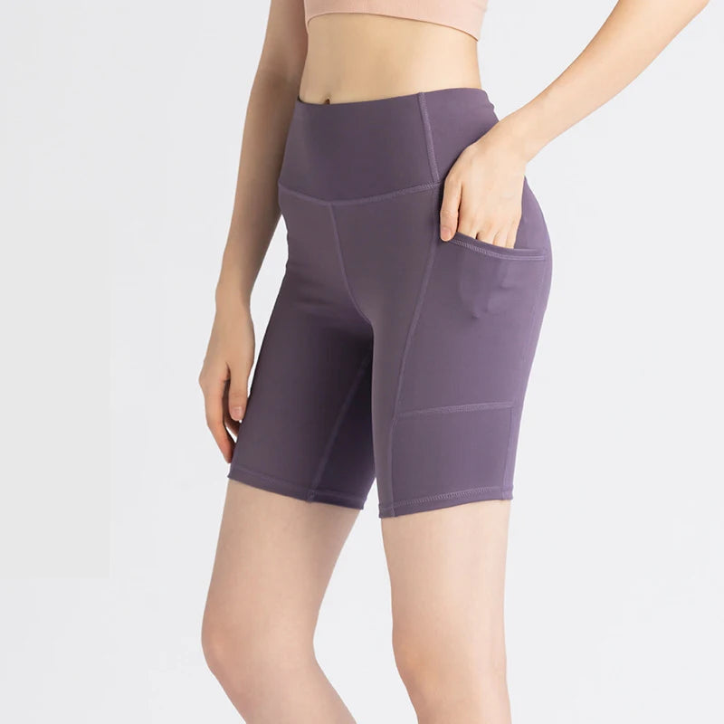 3/4 Sports Pants with Side Pockets for Women