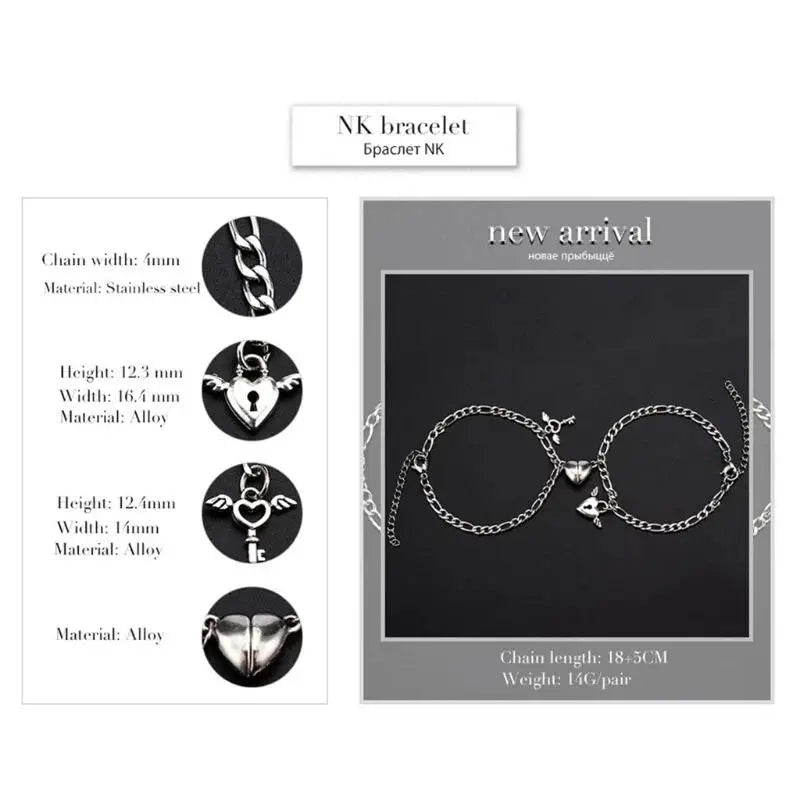 Unisex Double Layer Chain Romantic Couple Bracelet