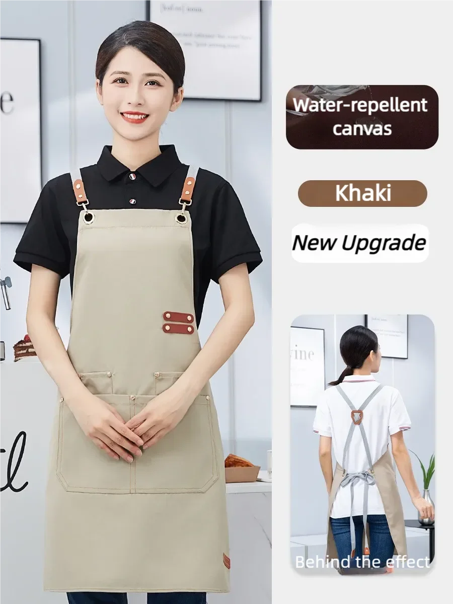 Unisex Embroidered Water Proof Canvas Apron