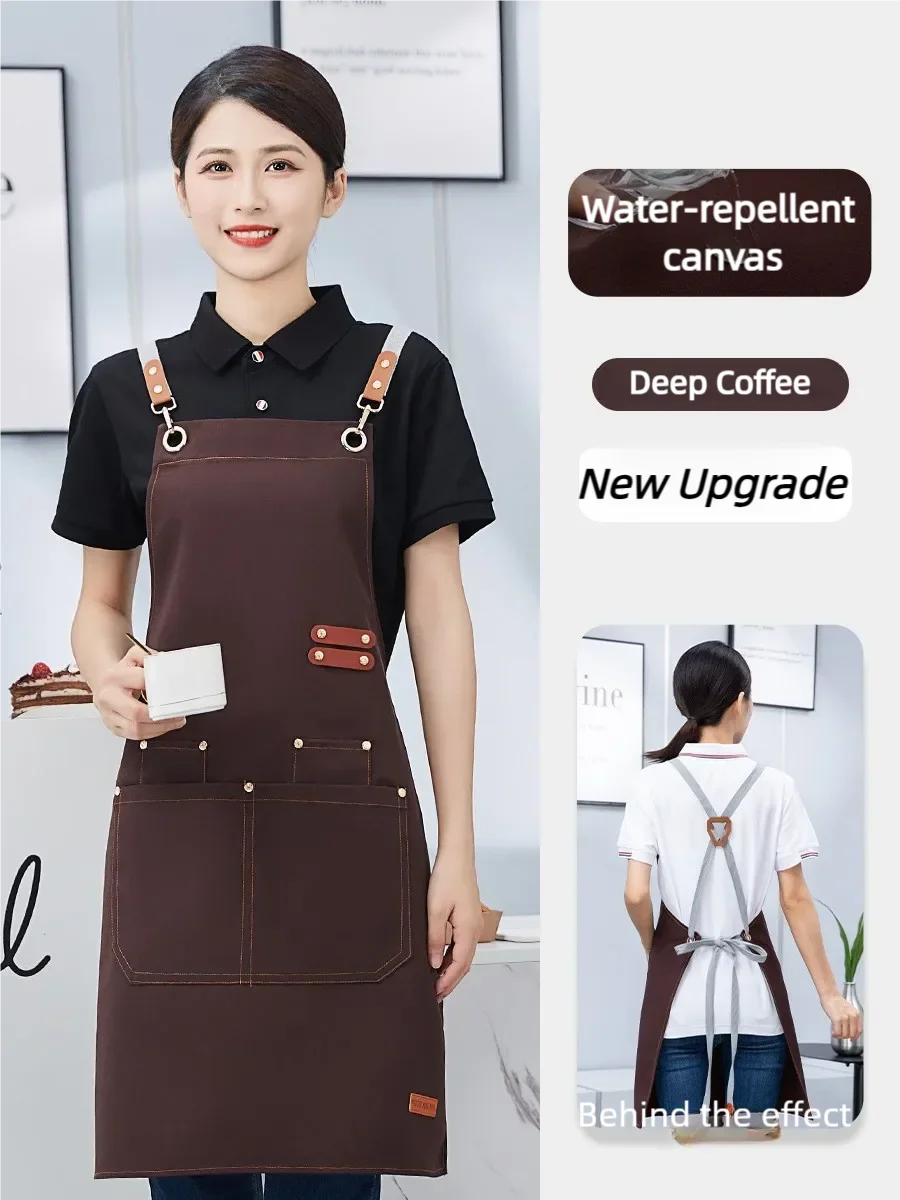 Unisex Embroidered Water Proof Canvas Apron