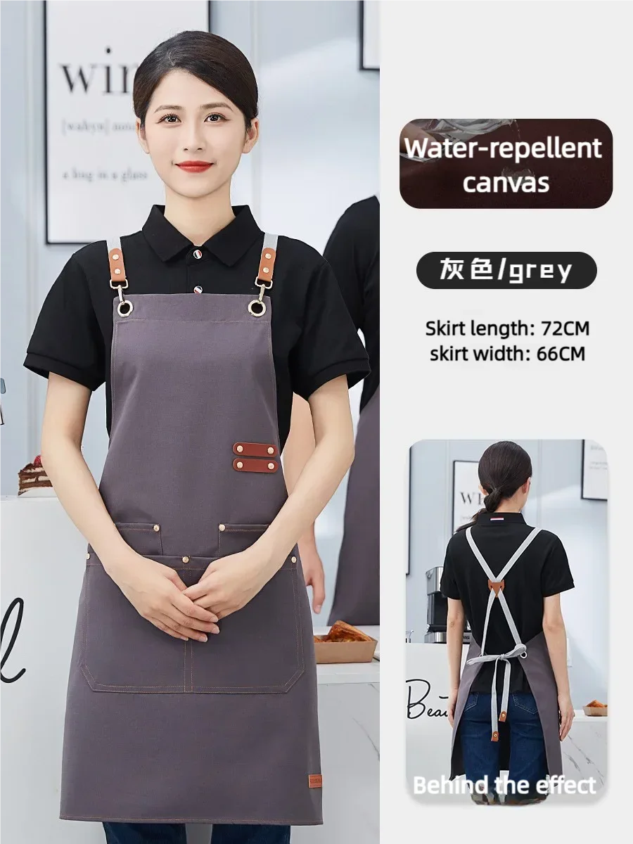 Unisex Embroidered Water Proof Canvas Apron