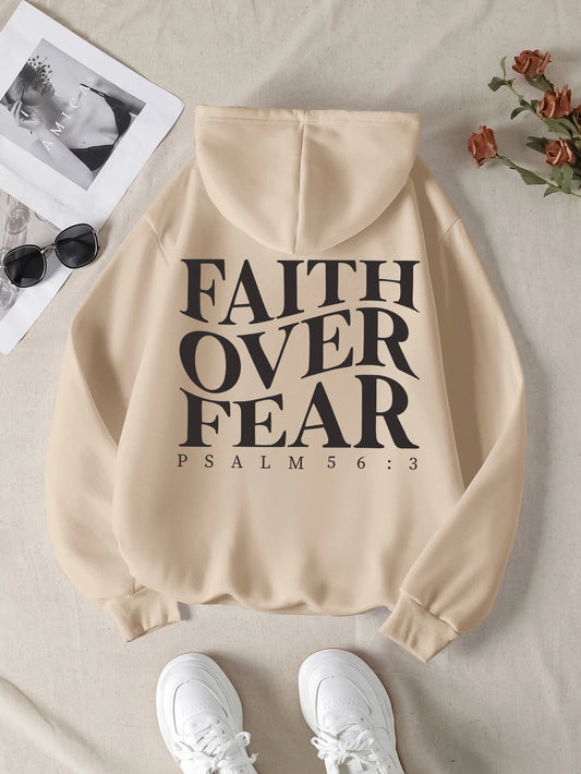 Unisex Faith Over Fear Aesthetic Jesus hoodie