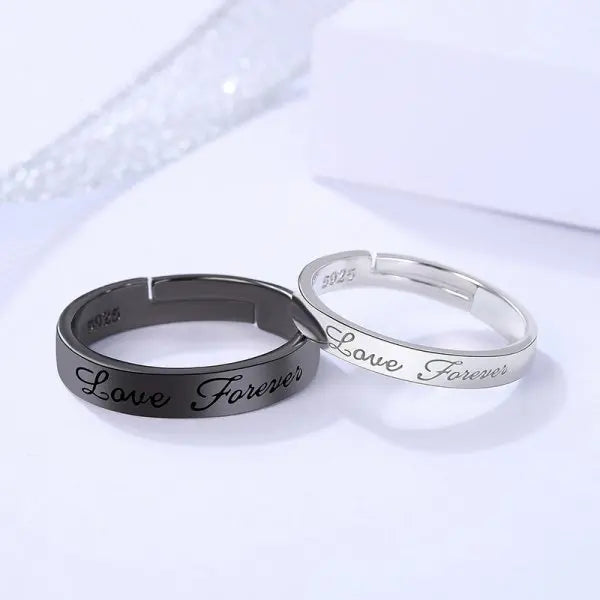 Unisex Love Heart Electrocardiogram Open Circle Ring