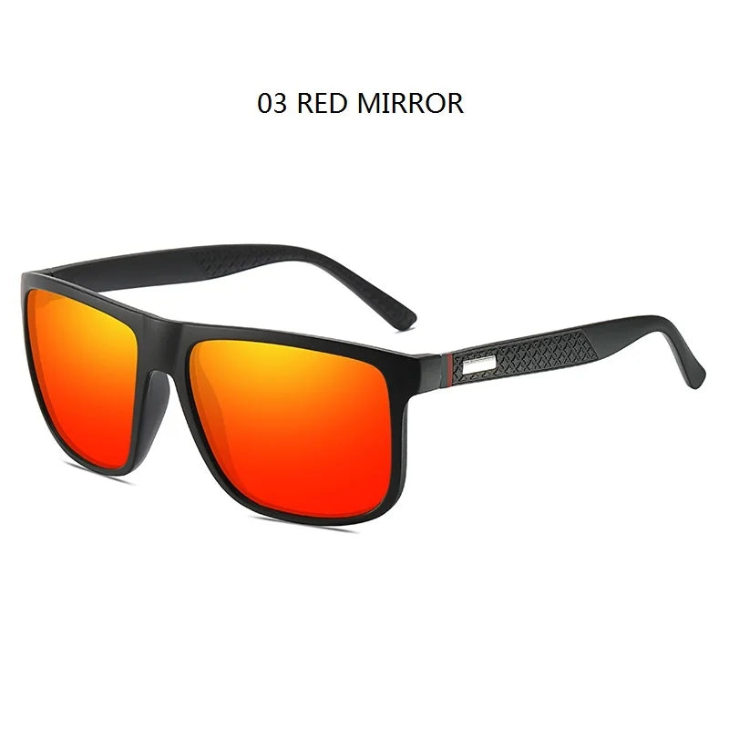 Unisex Polarized Retro Square Sunglasses