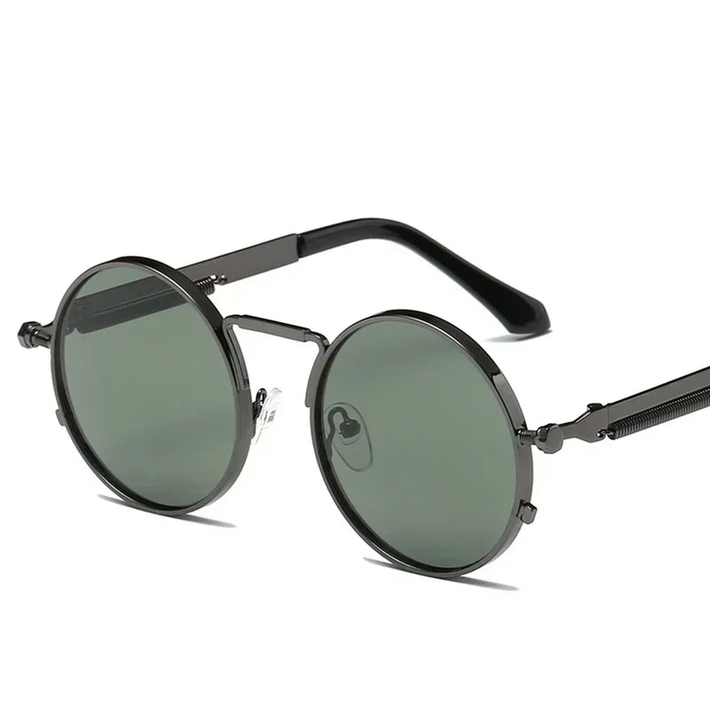Unisex Retro Round Metal Frame Sunglasses