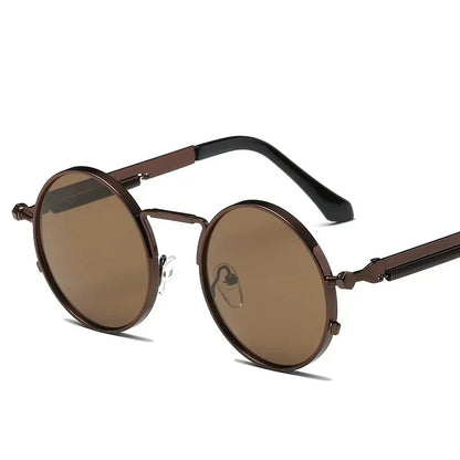 Unisex Retro Round Metal Frame Sunglasses