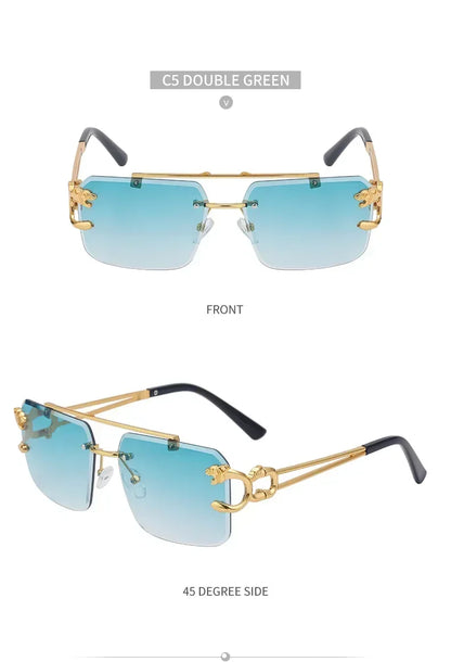 Unisex Rimless Rectangle Sunglasses