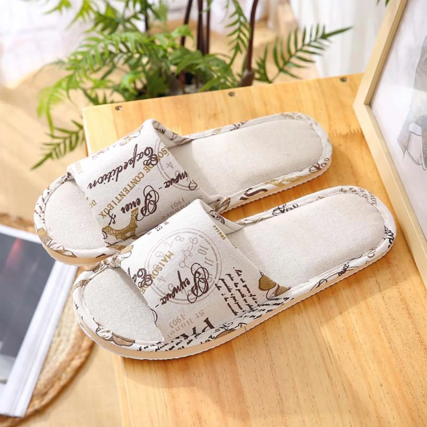 Unisex Soft-Soled Printed Slippers