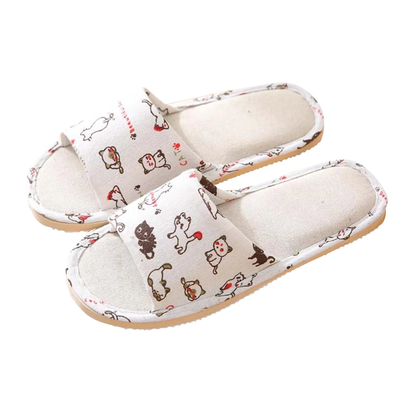 Unisex Soft-Soled Printed Floral Slippers