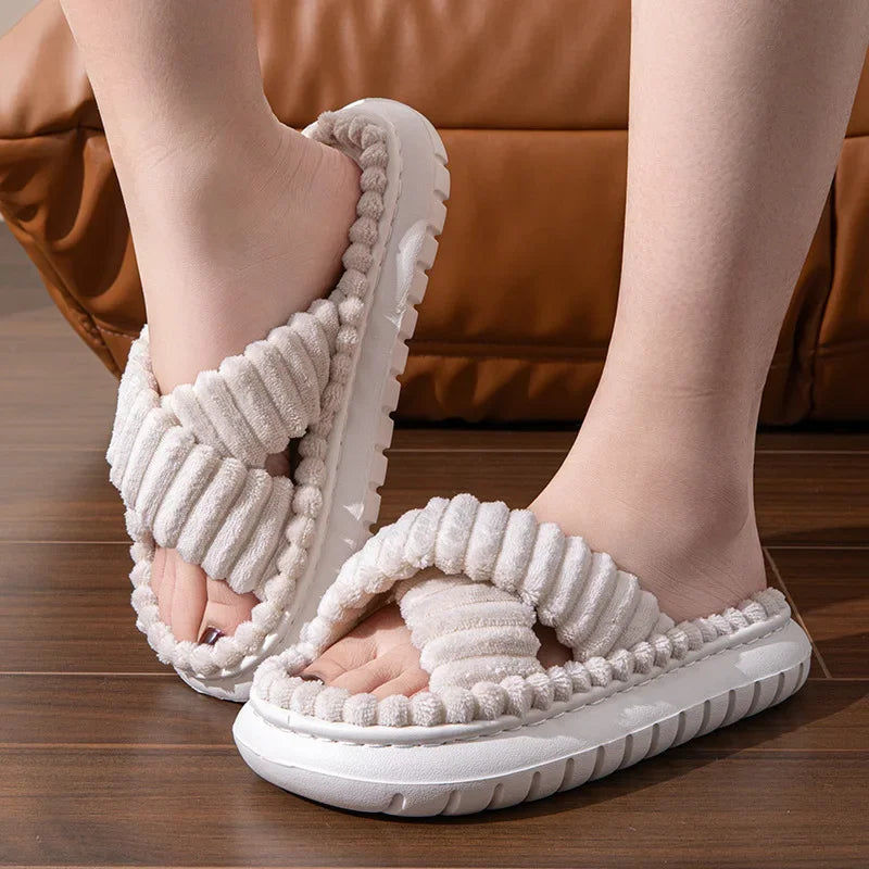 Unisex Thickened EVA Bottom Open-Toe Slippers
