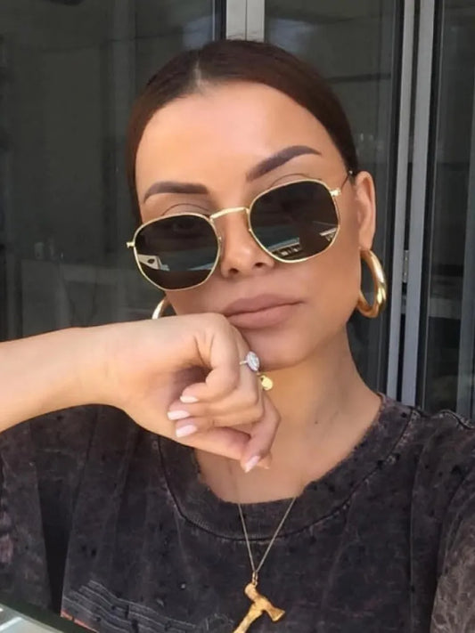 Unisex Vintage Metal Frame UV400 Driving Sunglasses