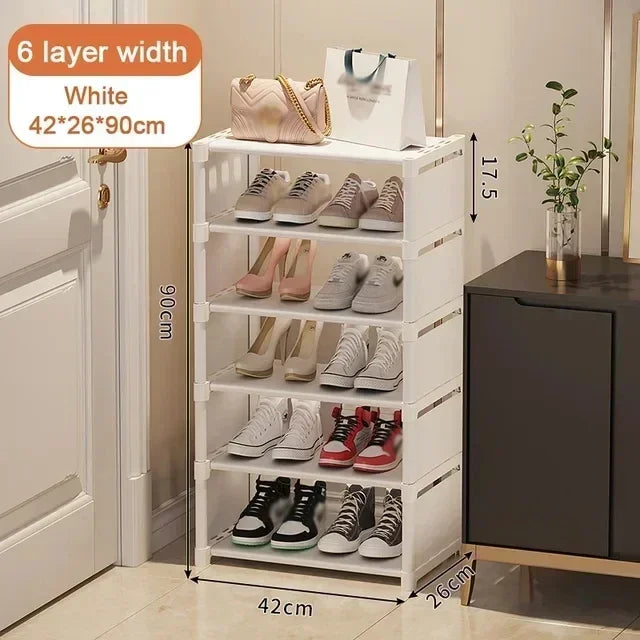 Wall Corner Stackable Shoe Organizer Shelf