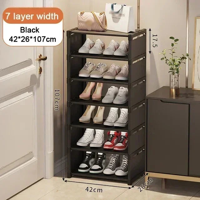 Wall Corner Stackable Shoe Organizer Shelf