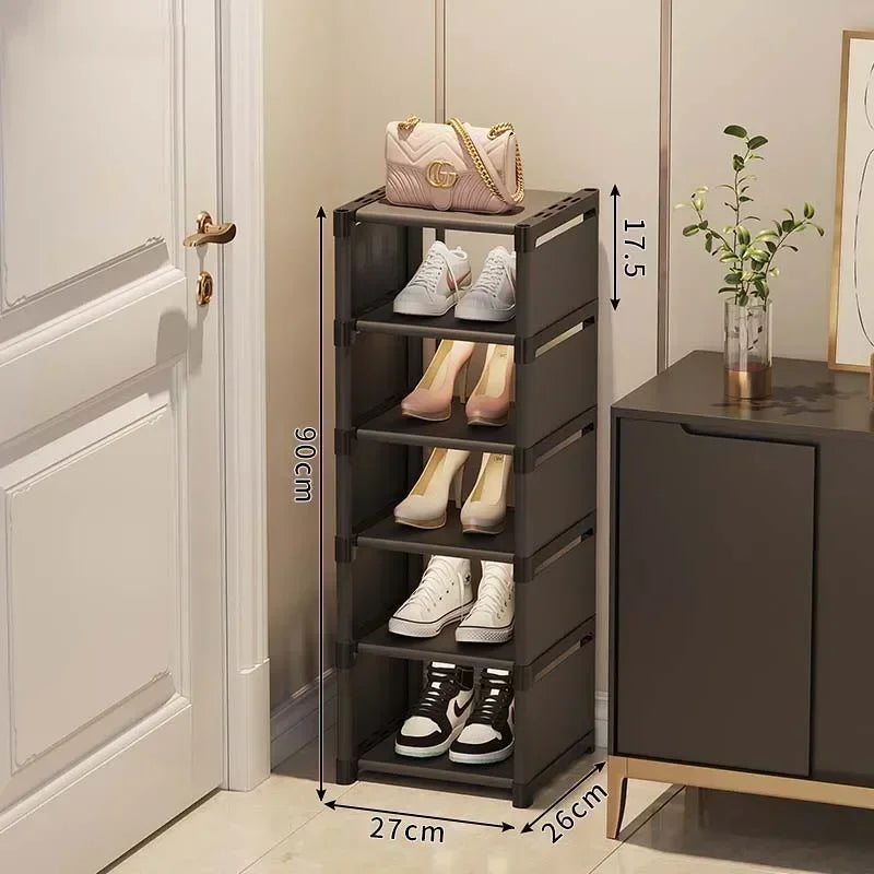 Wall Corner Stackable Shoe Organizer Shelf