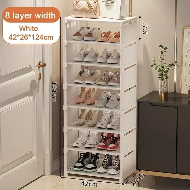 Wall Corner Stackable Shoe Organizer Shelf