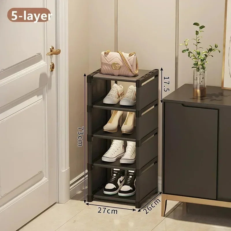 Wall Corner Stackable Shoe Organizer Shelf