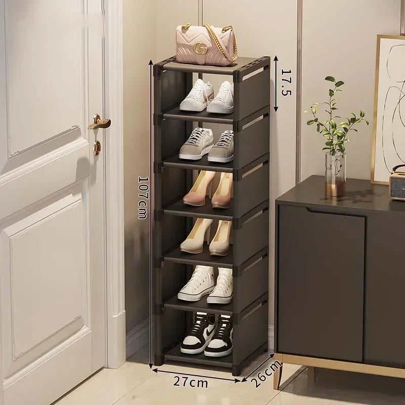 Wall Corner Stackable Shoe Organizer Shelf