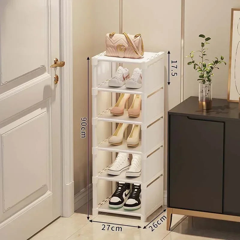 Wall Corner Stackable Shoe Organizer Shelf