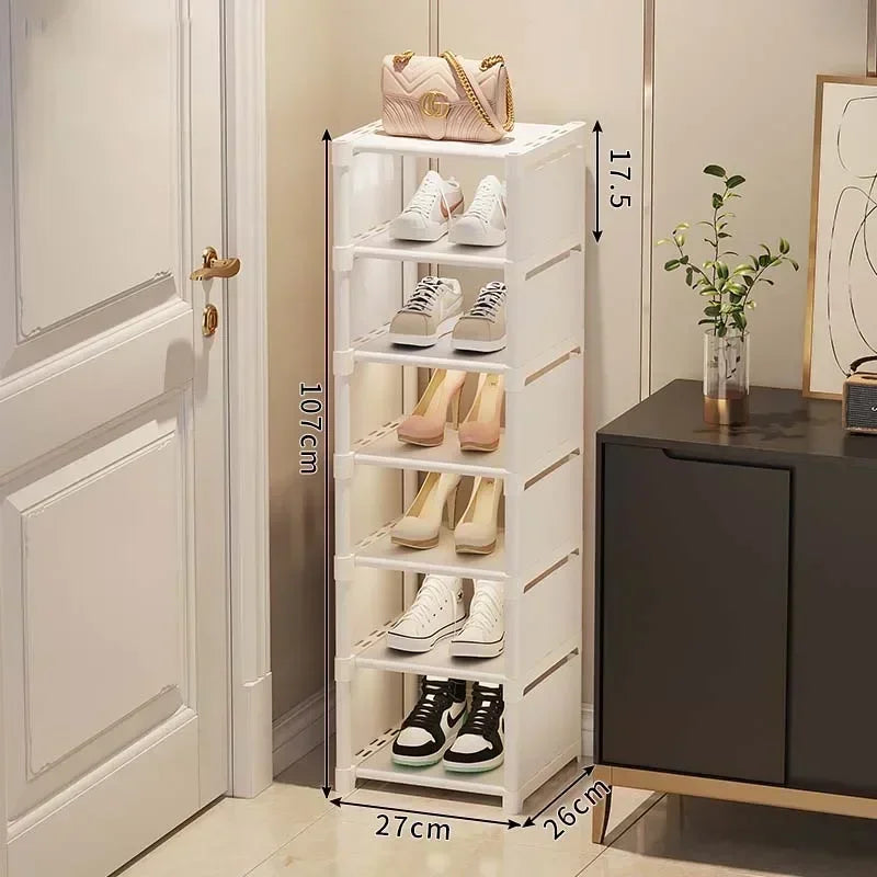 Wall Corner Stackable Shoe Organizer Shelf