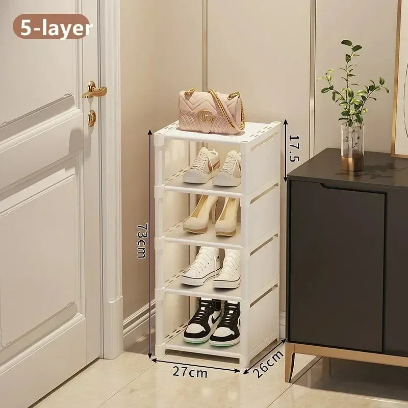 Wall Corner Stackable Shoe Organizer Shelf