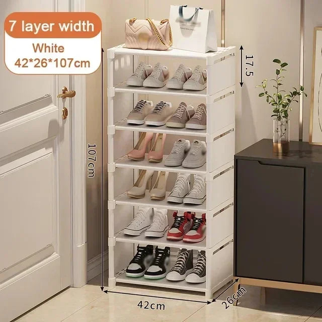 Wall Corner Stackable Shoe Organizer Shelf