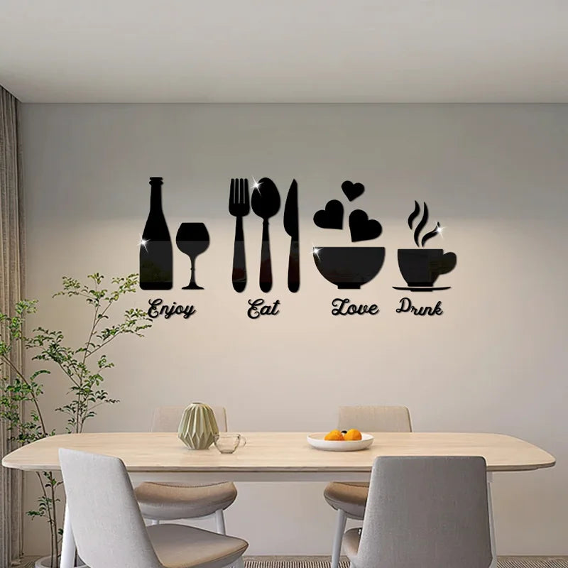 Wall Decal Adhesive Kitchen Background Stickers
