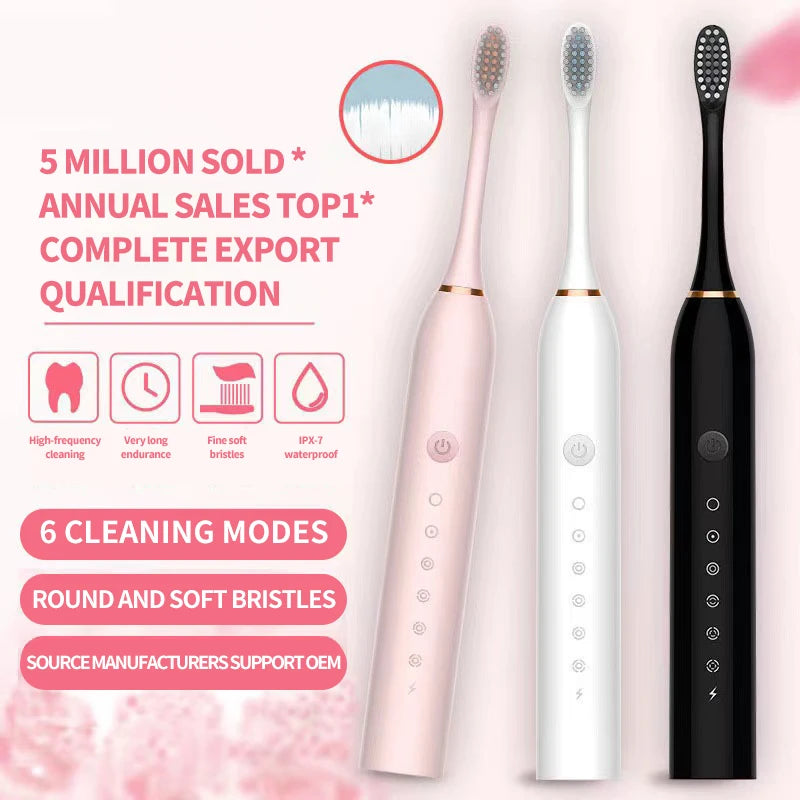 Waterproof High Frequency Cleaning Electric Toothbrush