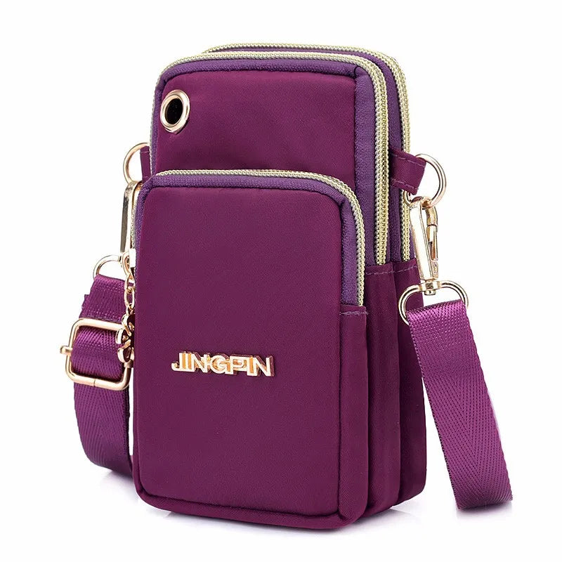 Waterproof Nylon Phone Purse - Women Mini Backpack