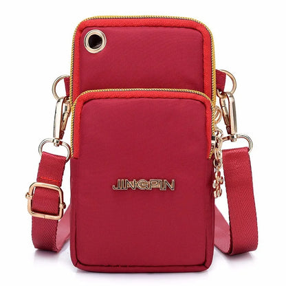 Waterproof Nylon Phone Purse - Women Mini Backpack