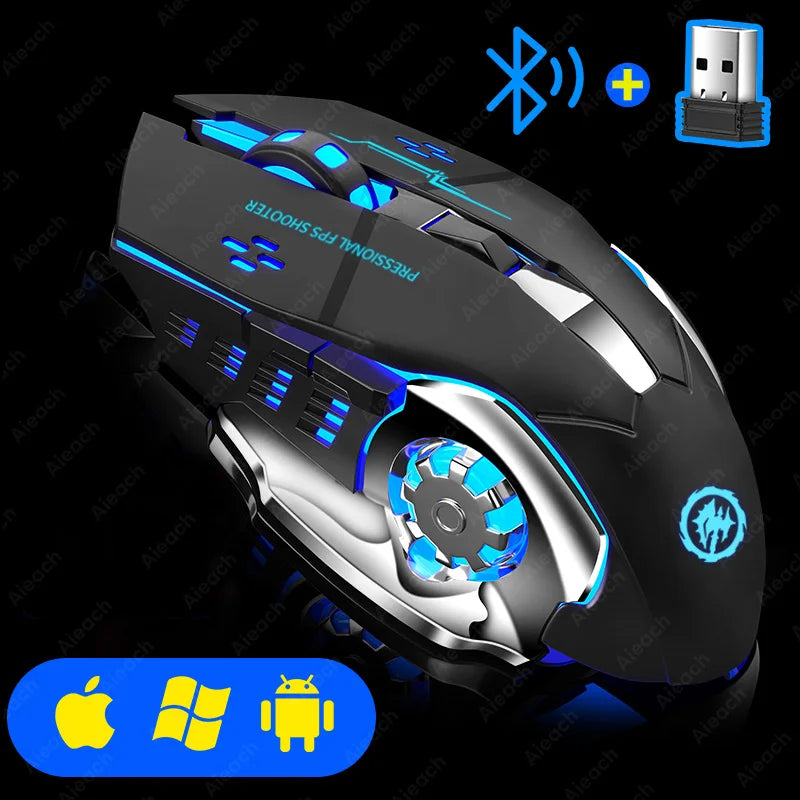 Wireless Bluetooth USB Backlight Computer Mouse