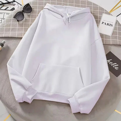 Woman's Long Sleeve Pure Color Essentials Hoodie