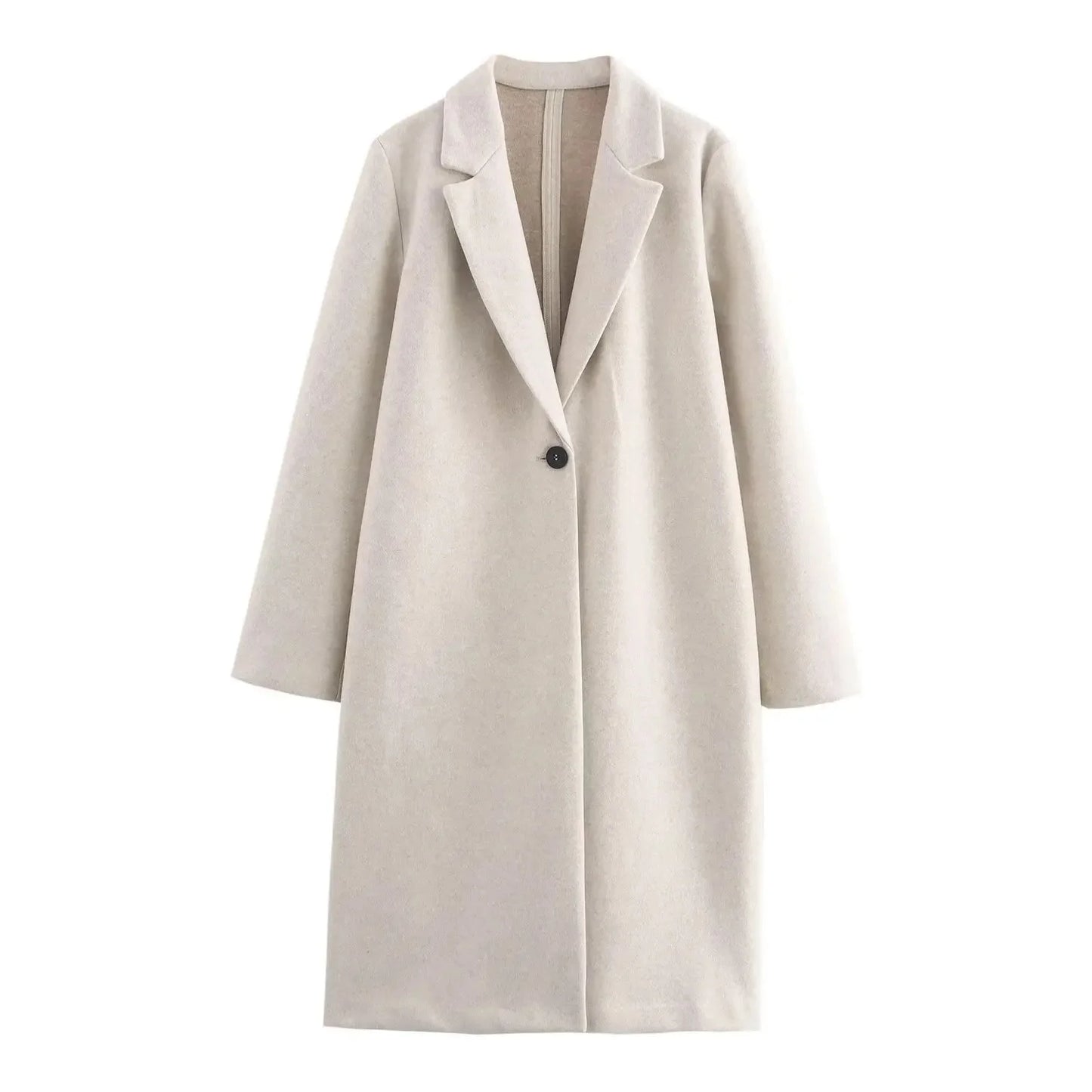 Women's Button Decorated Outerwear Coat