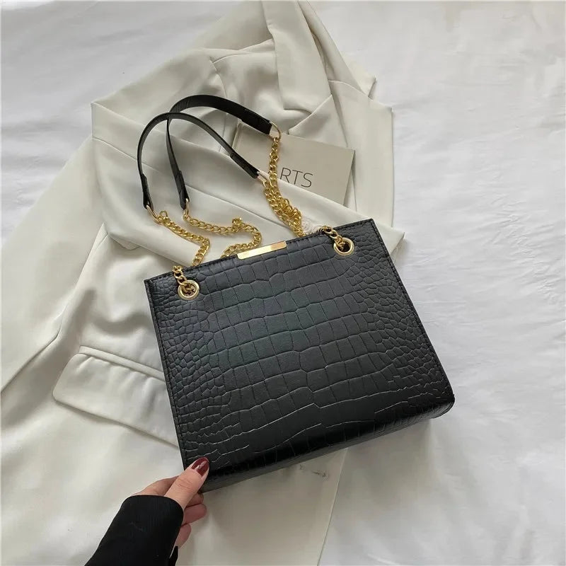 Women's Chain Crossbody PU Leather Bag