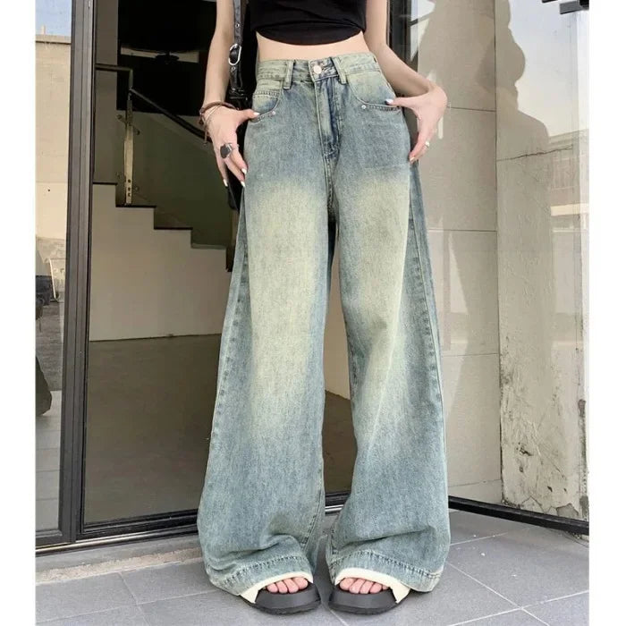 Women's Chic High-Waist Loose Wide Leg Jeans