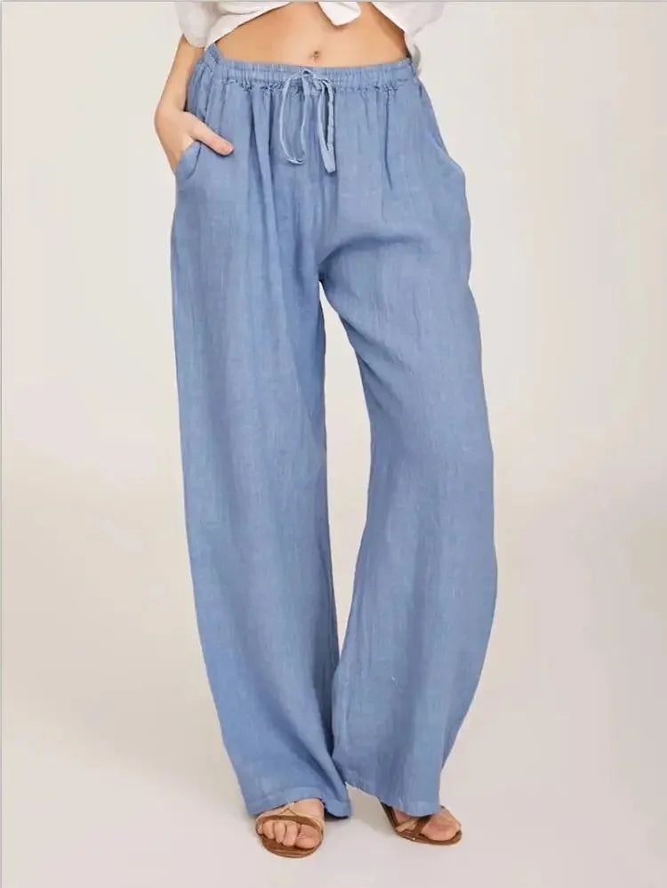 Women's Loose Cotton Linen WideLeg Pant