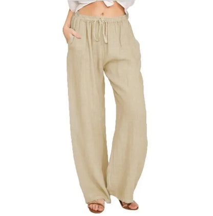 Women's Loose Cotton Linen WideLeg Pant
