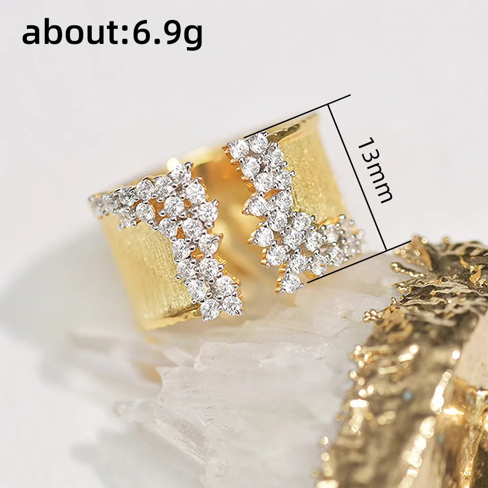Women Gold Silver Zirconia Rings